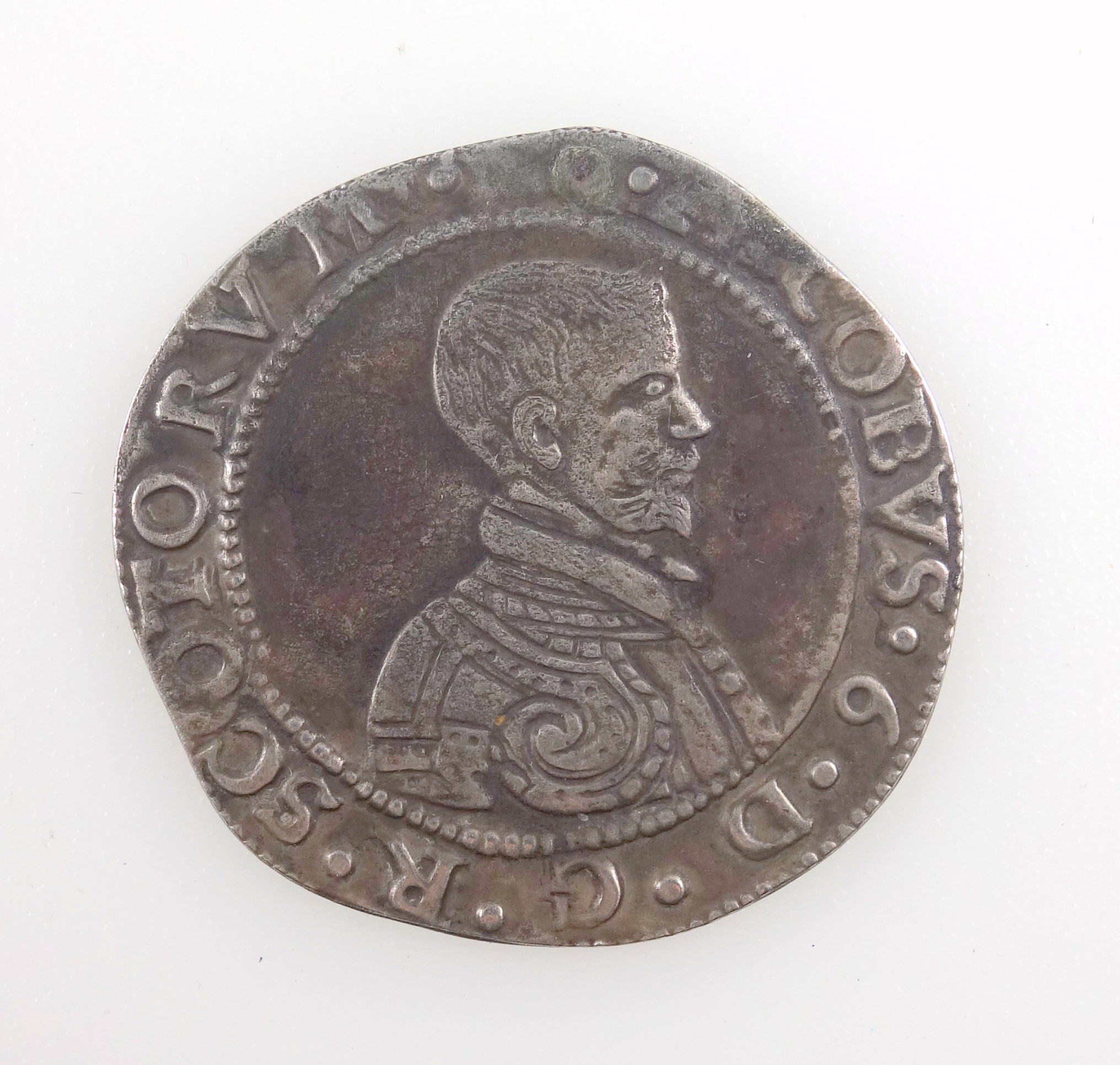 Scotland James VI 10 shillings, m.m. rose, 1598, v.f. - Bild 2 aus 3