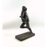Faith Winter FRBS (1927-2017) 'Running Airman' sculpture in bronze, limited edition No. 1 of 9