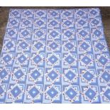 King size patchwork quilt, cotton, 279cm x 279cms