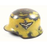 WW2 German Army ' Luftwaffe ' M35 pattern Stalhelm steel combat helmet. Two Luftwaffe decal emblems,