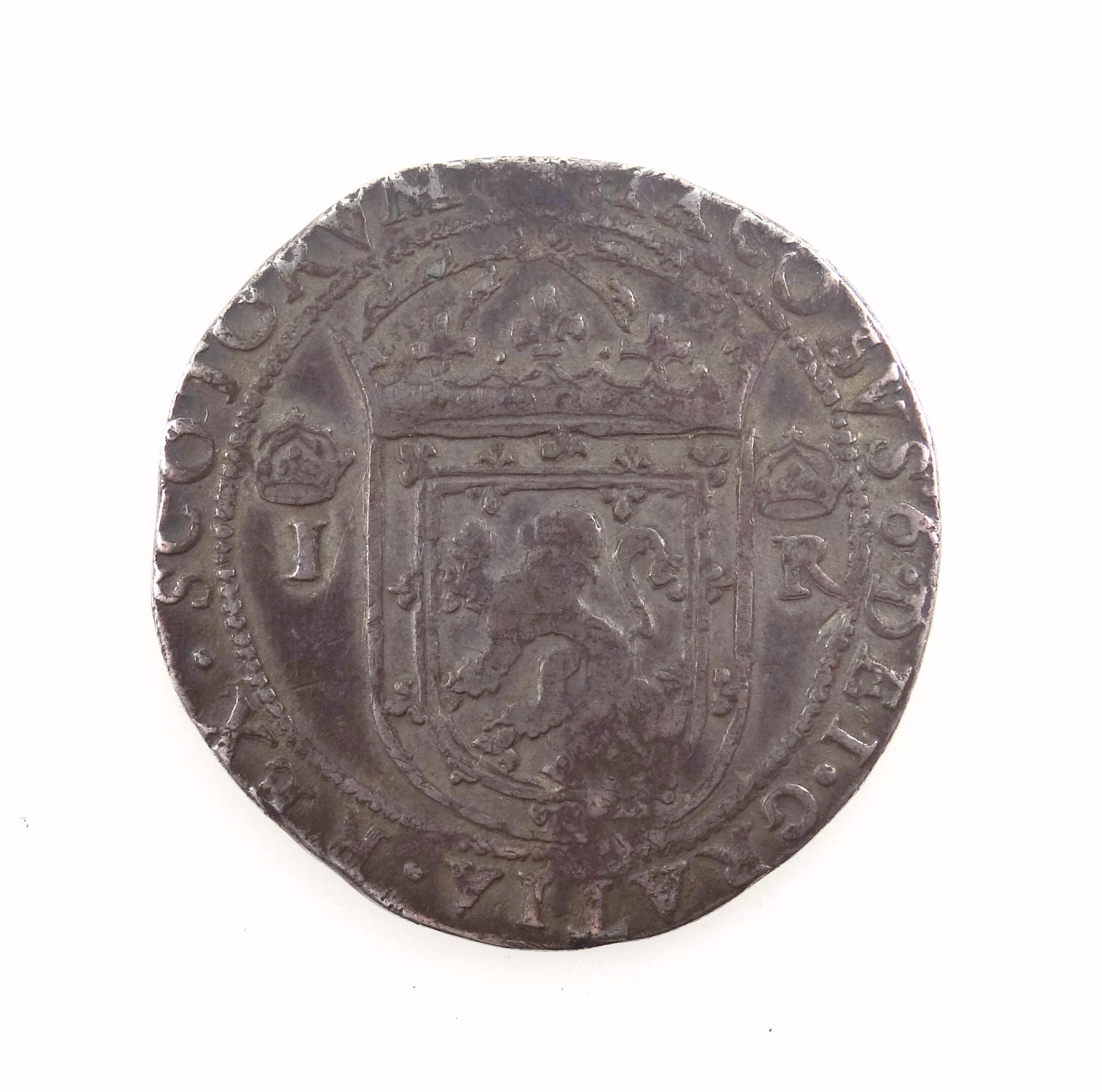 Scotland James VI 1/3 Ryal, 1570, with countermark for 1578, n.v.f. - Bild 2 aus 4