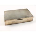 Silver Shell presentation rectangular cigarette box by Mappin & Webb, Birmingham, 1964, 14.5 x 8.7cm