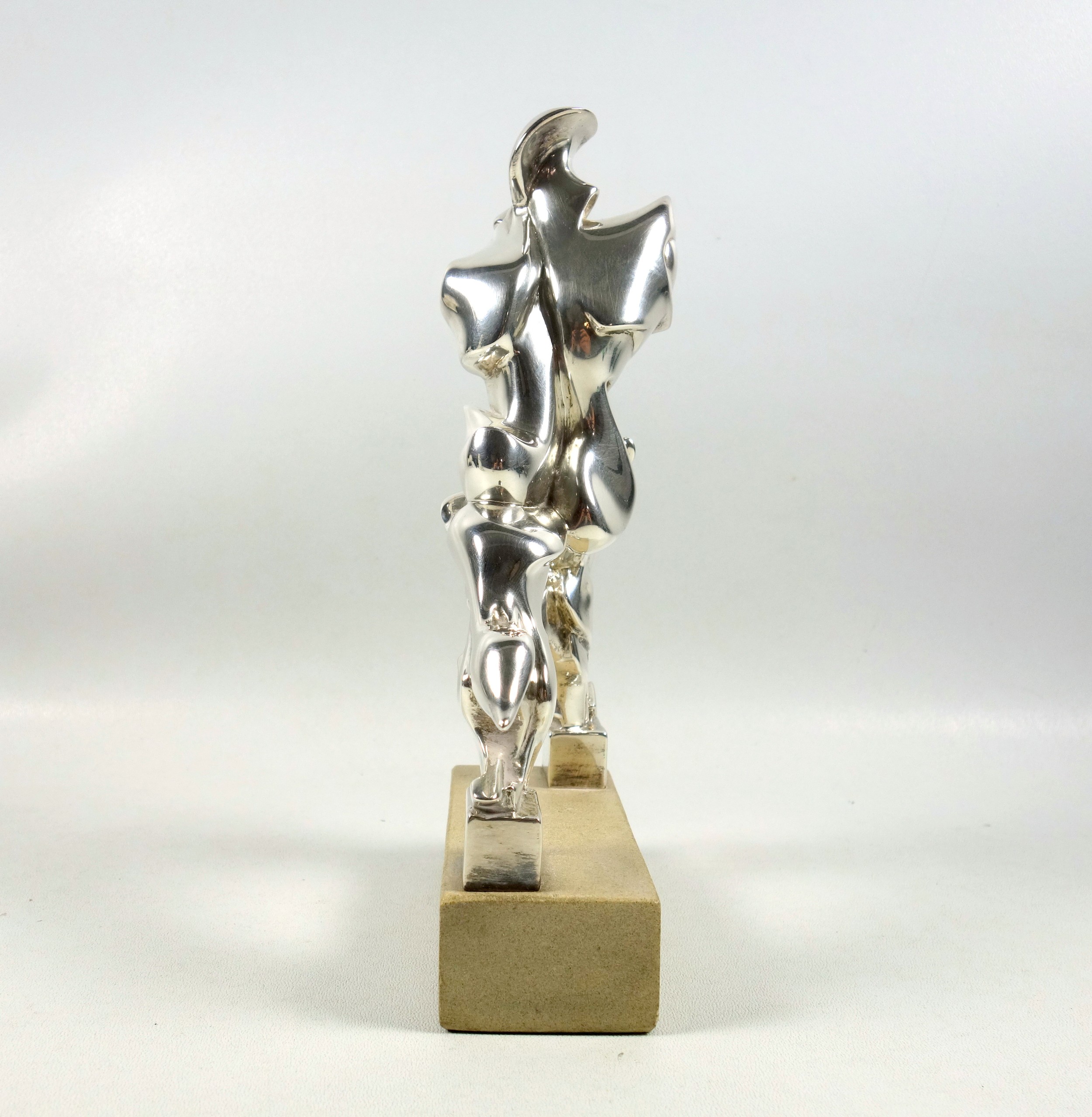 Silver model of a "futuristic man" hallmarked SS London 1988 in the style of Umberto Boccioni, 21. - Image 4 of 7