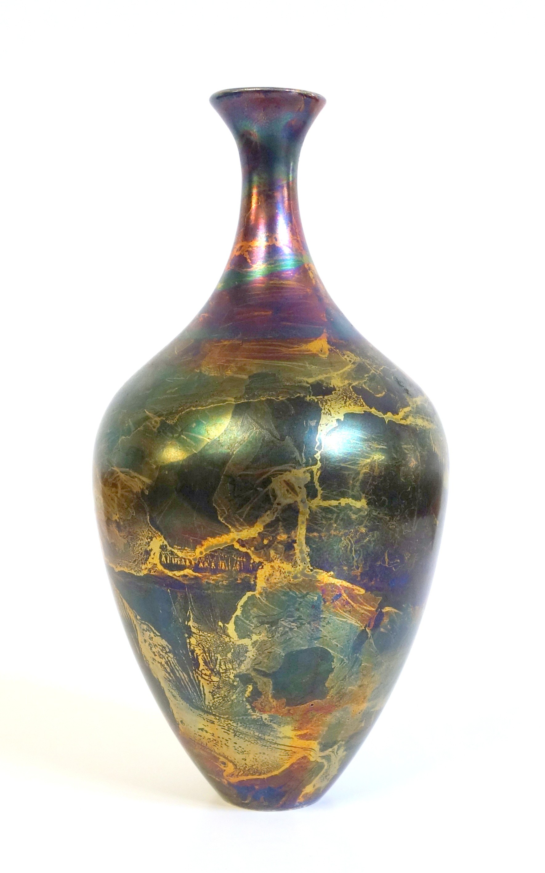 Tony Laverick (born 1961) A Persian shaped studio pottery vase with all over lustre decoration,