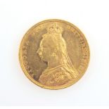 Victoria Jubilee Head gold sovereign, 1891, e.f., cased, (edge defects, surface marks)