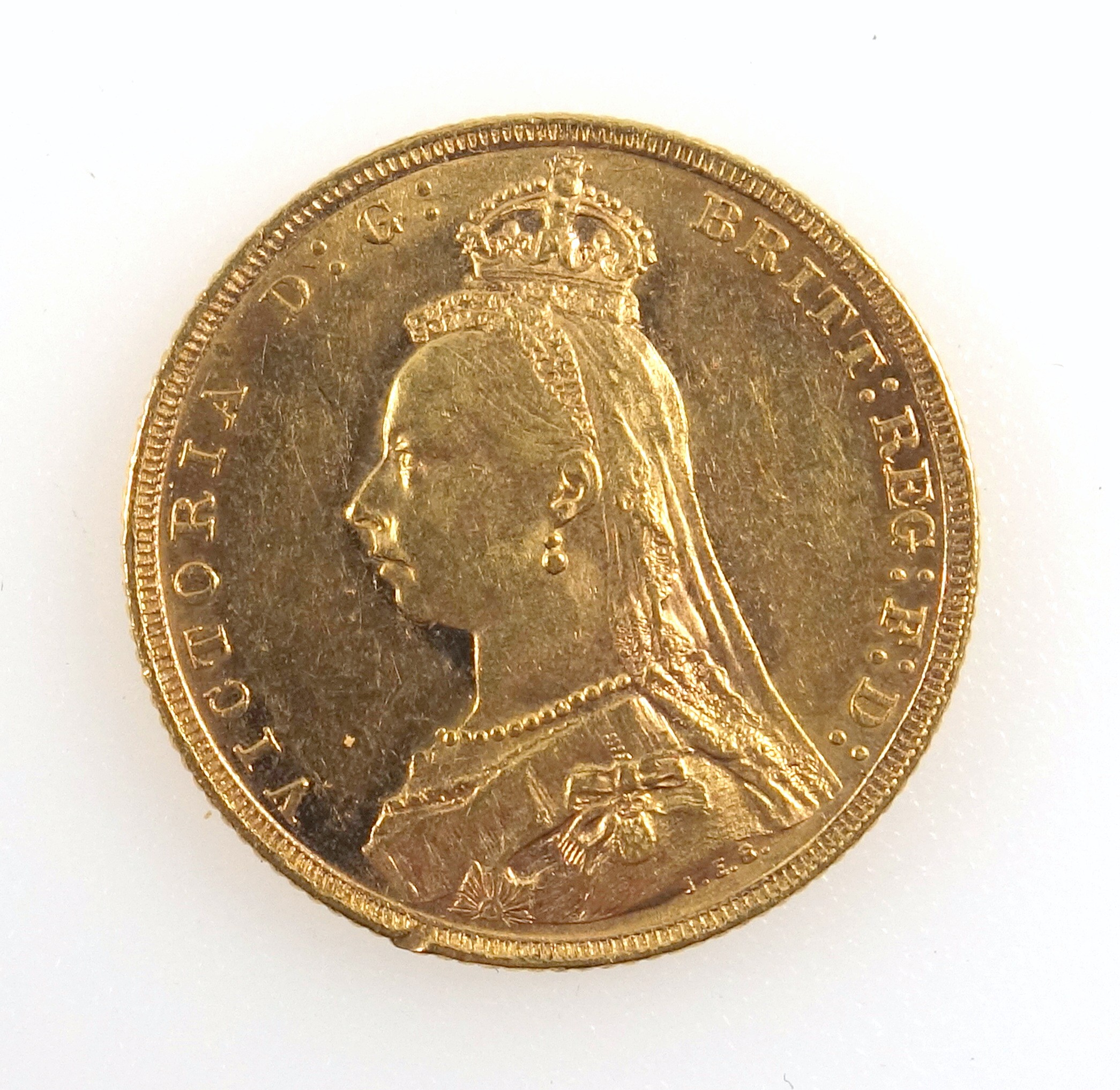 Victoria Jubilee Head gold sovereign, 1891, e.f., cased, (edge defects, surface marks) - Bild 2 aus 4