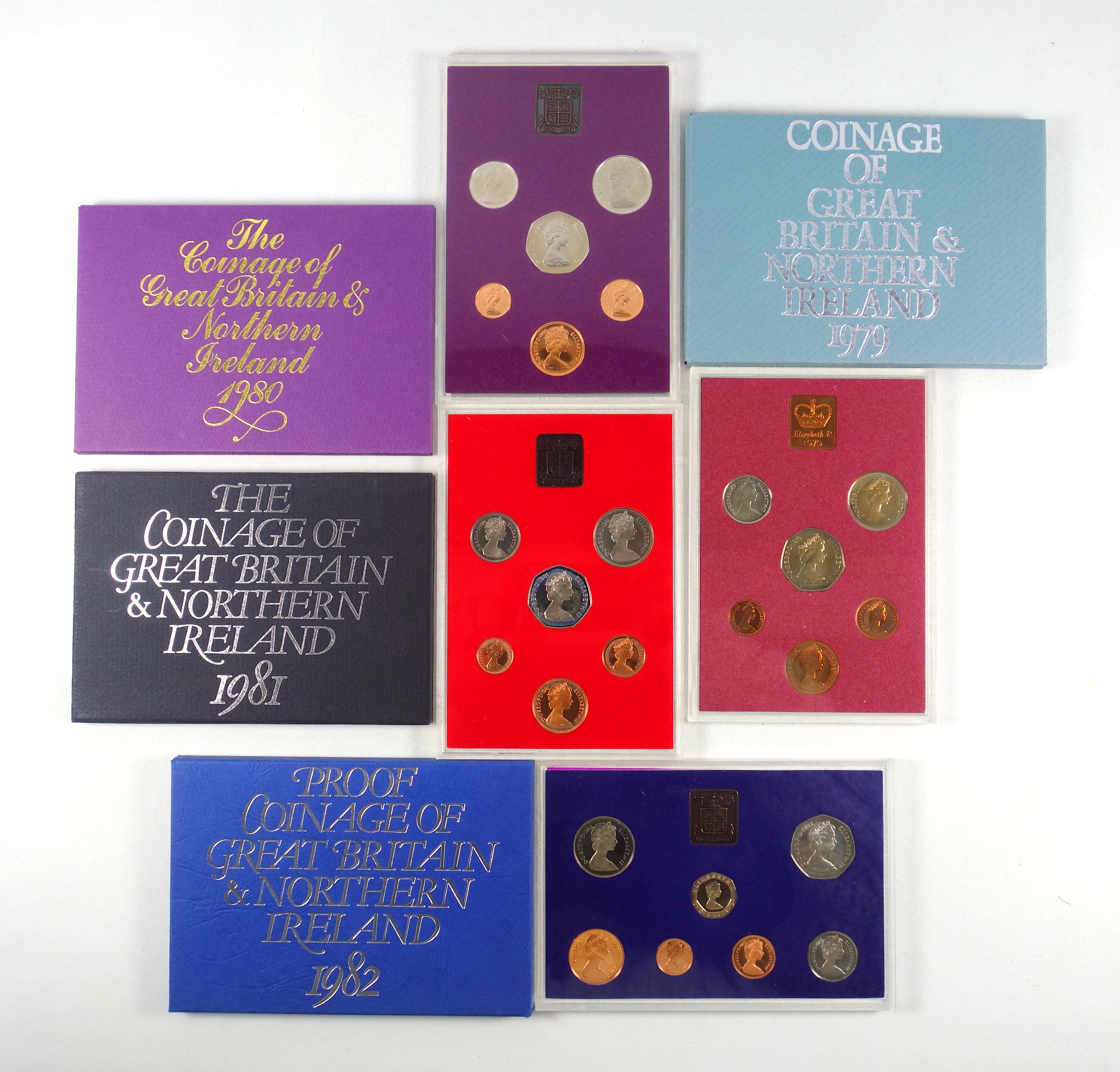 Elizabeth II Proof sets of coins, 1970-1982, in card covers. (13) - Image 4 of 4