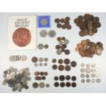 Pre 1947 silver coins, (32p); Victoria 1d's, 1864, poor (2), 1869, v poor; 1d 1967, (edge chip);