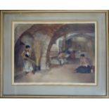 Sir William Russell Flint (1880-1969) 'The Four Sisters Chazalet', facsimile in colour, signed