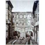4 Black and white photographs of 20th century Italian street scenes, artist unknown, framed, 35.5