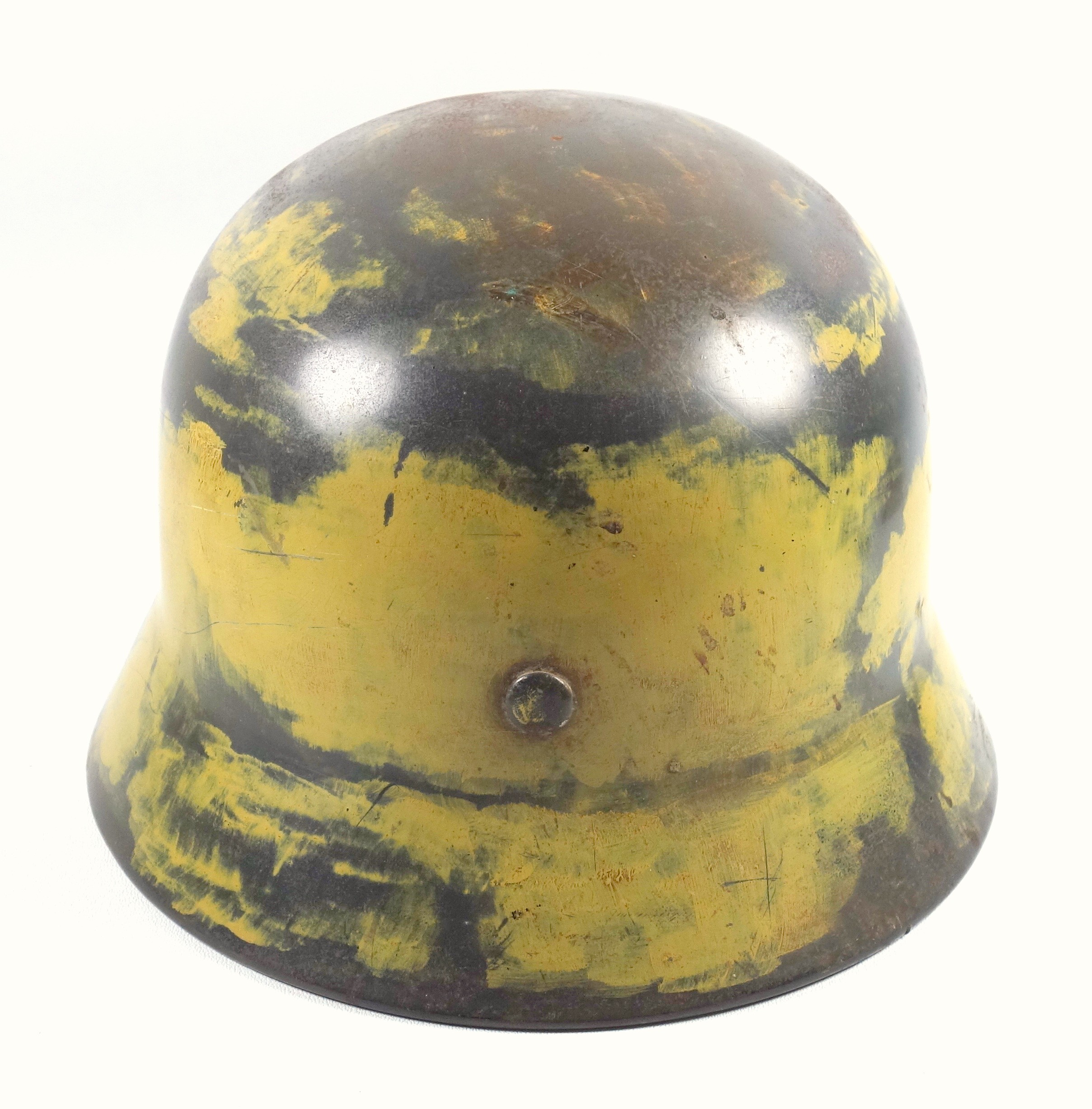 WW2 German Army ' Luftwaffe ' M35 pattern Stalhelm steel combat helmet. Two Luftwaffe decal emblems, - Image 4 of 10