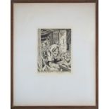 Stanley Anderson (1884-1966) 'The Wheelwright', engraving, one of an edition of 50, signed, 23 x