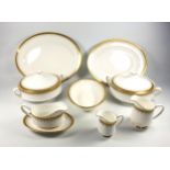 Paragon "Athena" pattern gilt decorated bone china dinner, tea and coffee service, comprising 8