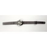 Seiko Matic Lady Special stainless steel bracelet watch with a silvered circular dial, magnified