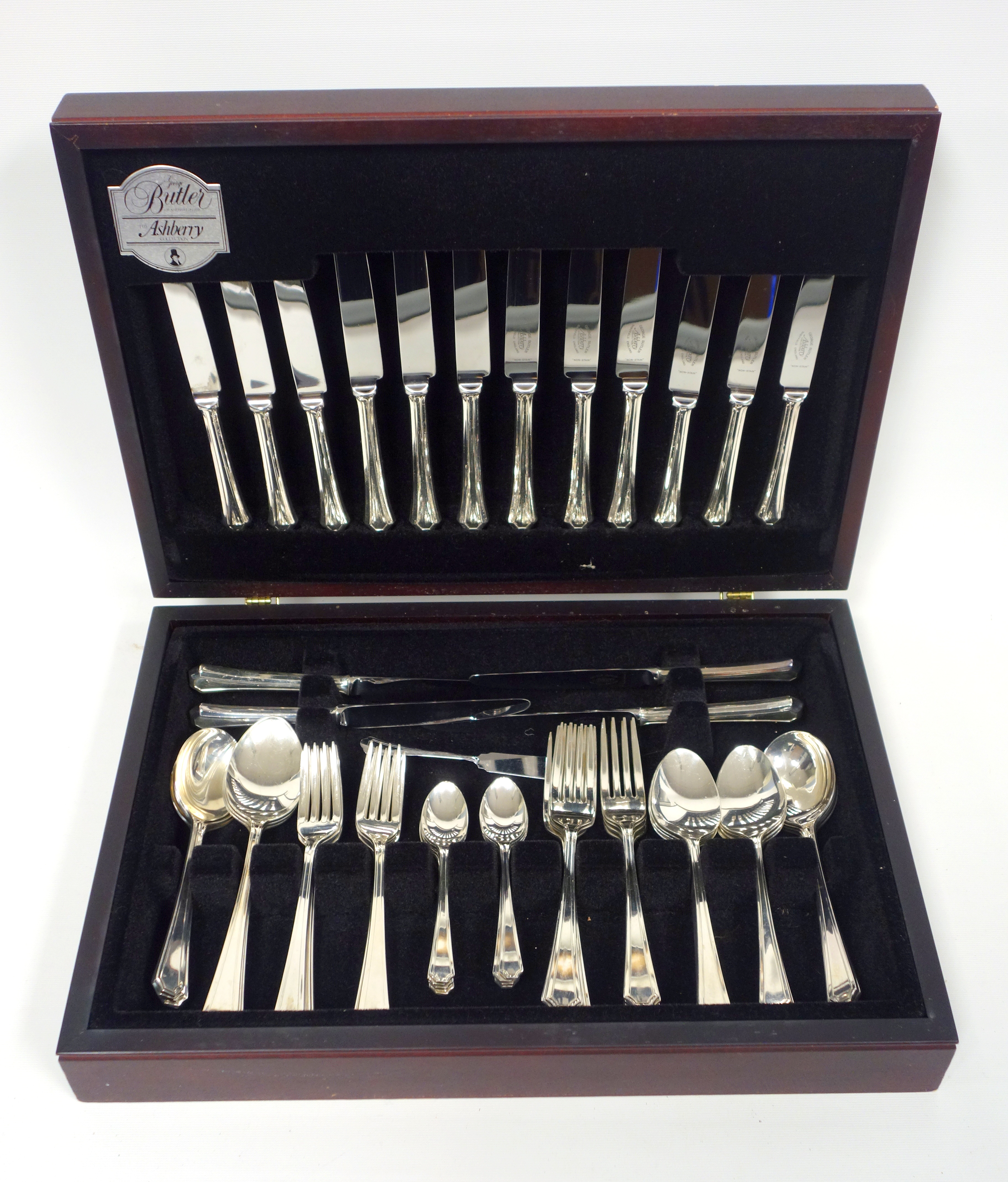 Canteen of Butler's silver plated cutlery for 8 place settings with 3 tablespoons of 67 pieces, - Image 2 of 3