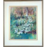 Sheila Goodman (c.1990) 'Tumbling Daisies, pastel, signed, 49.5cm x 40cm