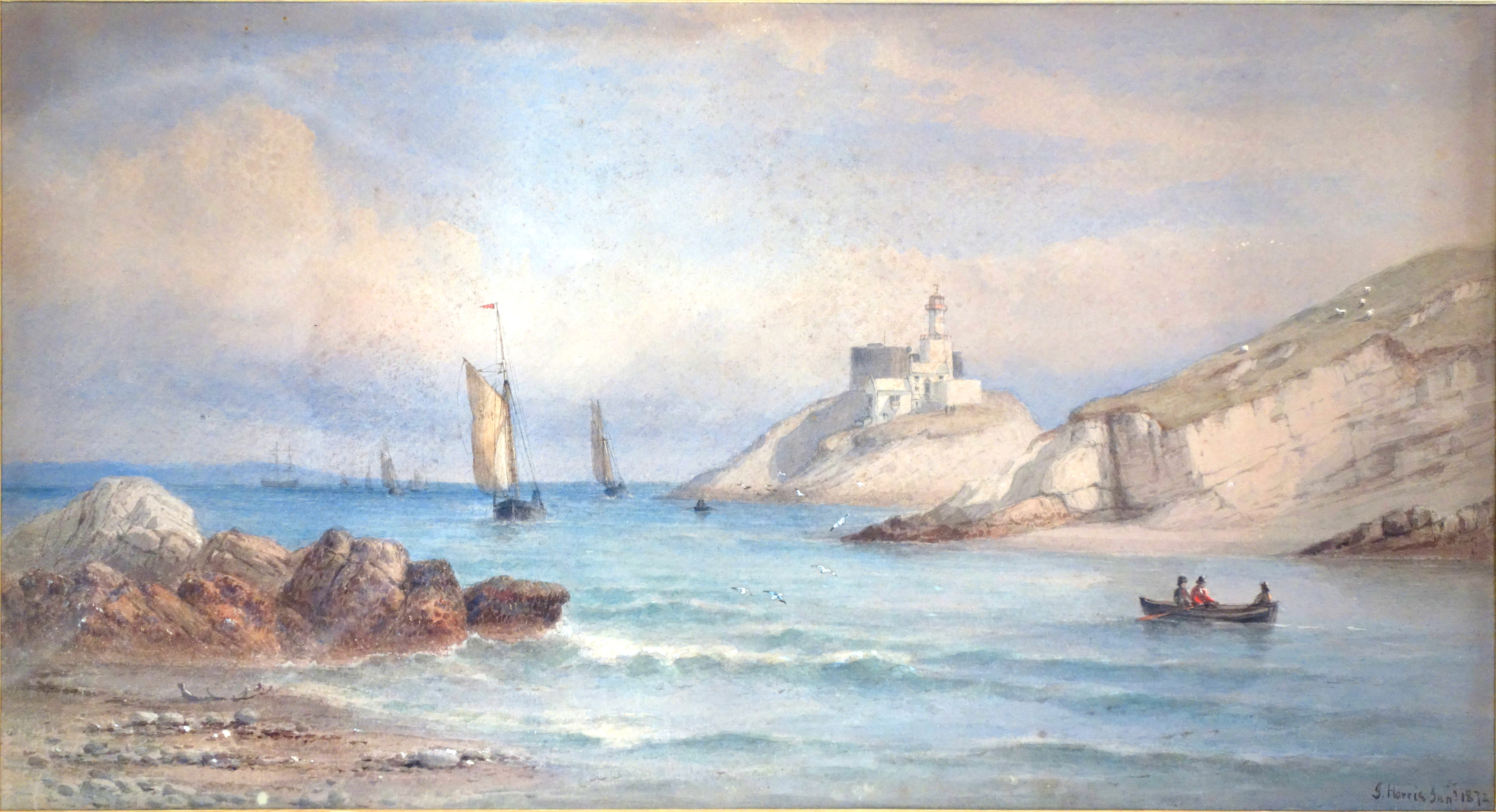 James Harris II of Swansea (1847-1925) View of Swansea Bay (1872) and View of Gower Coastline (1872)