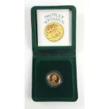 Elizabeth II gold Proof sovereign, 1980, unc., with C of A, in capsule, cased
