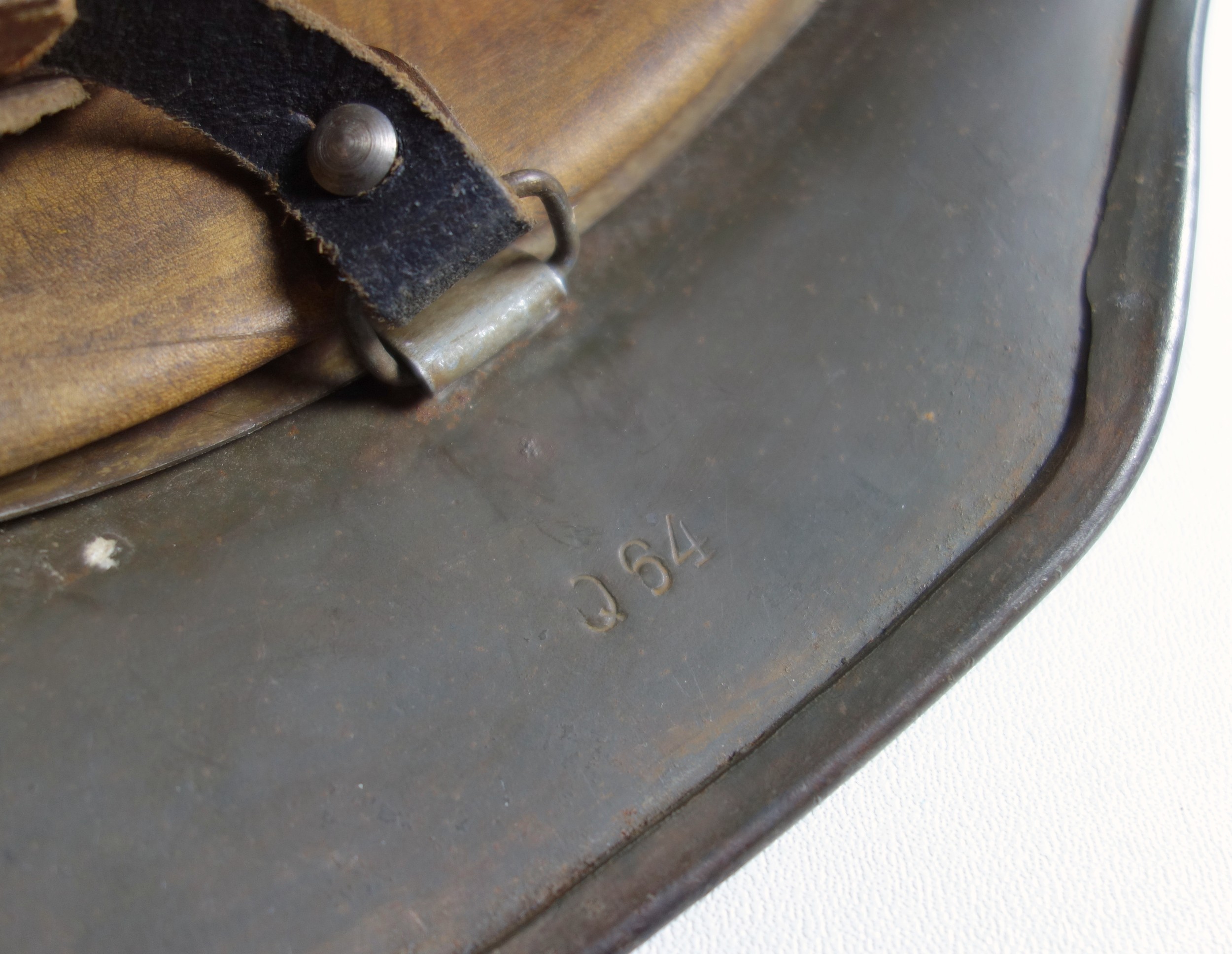 WW2 German Army ' Luftwaffe ' M35 pattern Stalhelm steel combat helmet. Two Luftwaffe decal emblems, - Image 8 of 10