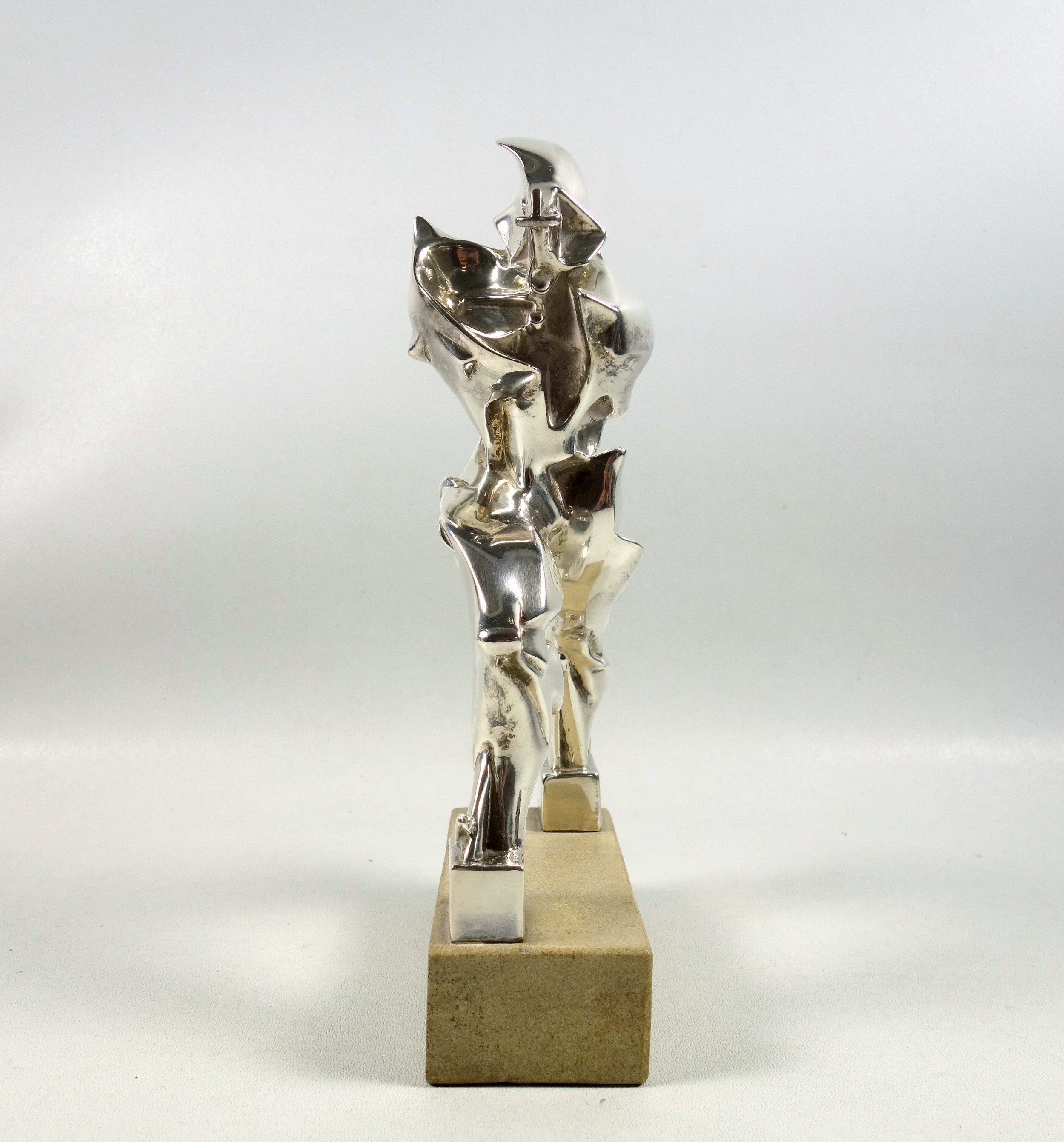 Silver model of a "futuristic man" hallmarked SS London 1988 in the style of Umberto Boccioni, 21. - Bild 3 aus 7