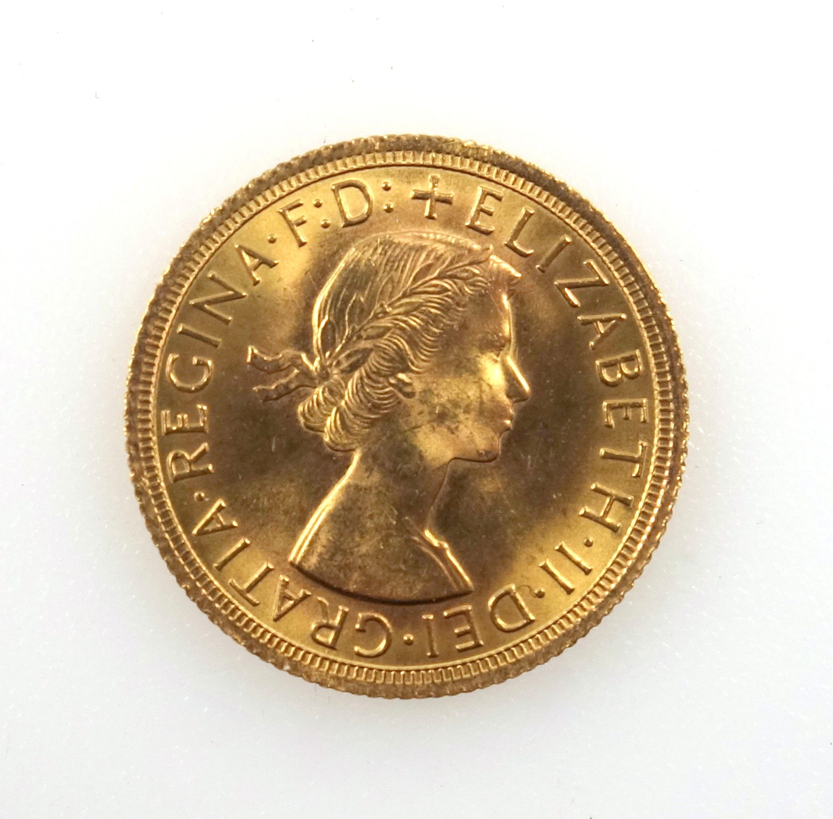 Elizabeth II gold sovereign, 1966, an unc., (slight ek's)