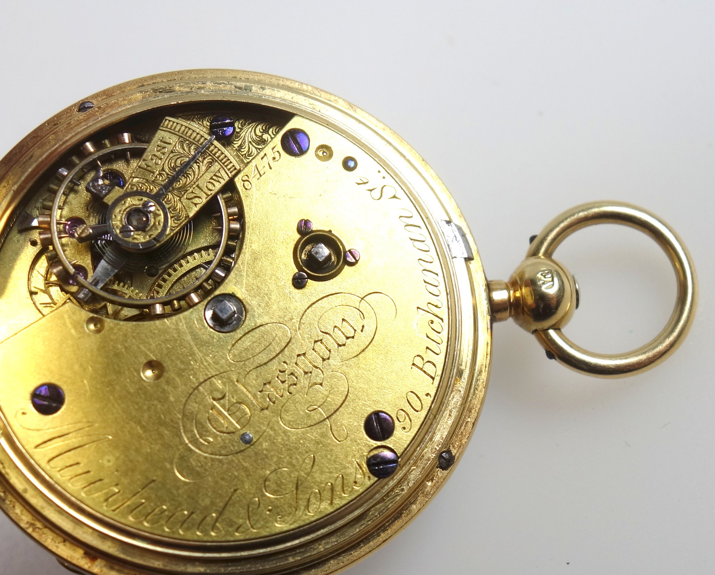 Victorian 18ct gold pocket watch with a circular white enamelled dial, black Roman numerals, - Image 5 of 5