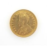 George V India gold 15 rupees, 1918, e.f., (corrosion spot on reverse, slight defects)