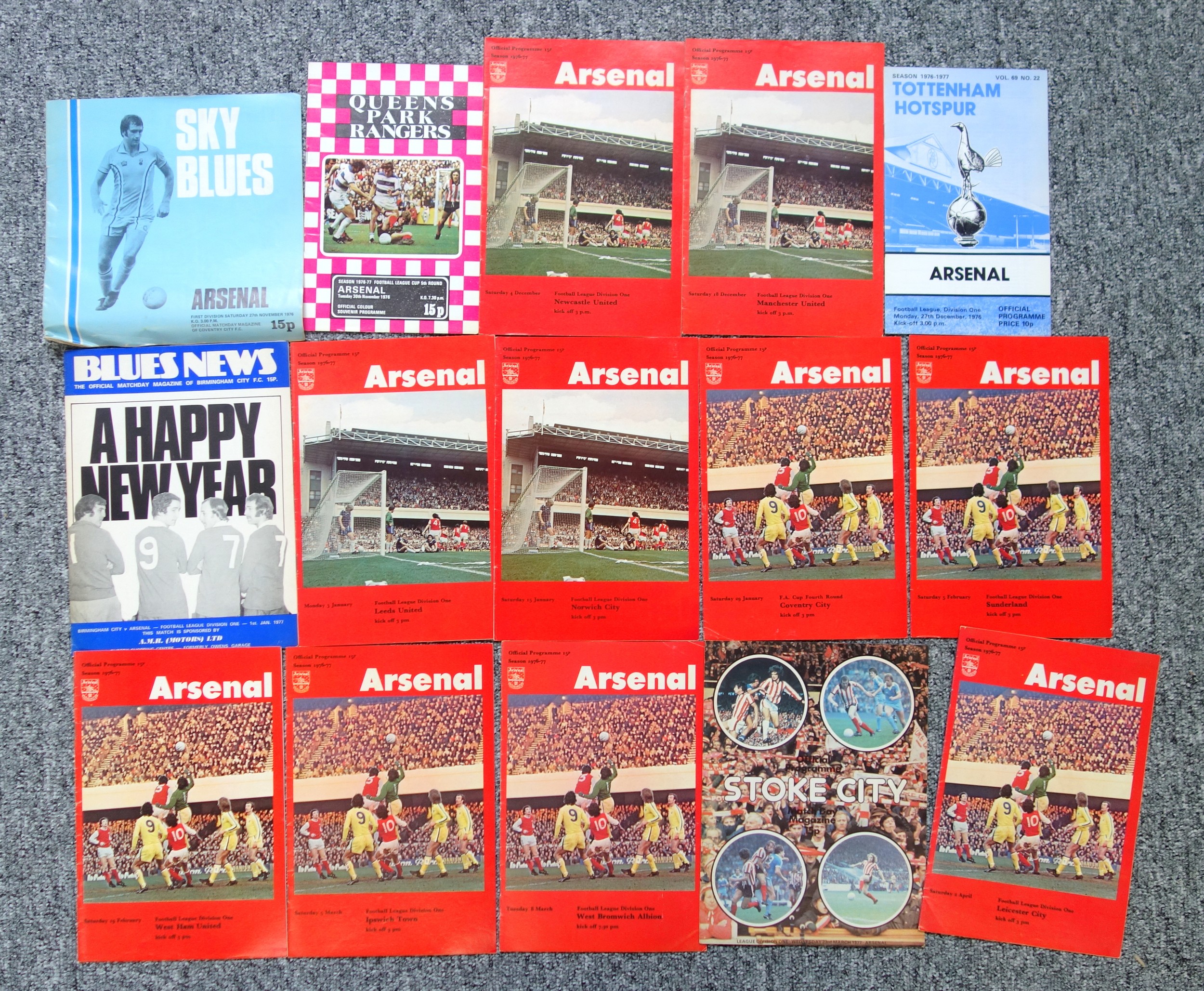 Arsenal Football Club Home and Away Programmes from the 1976-77 season. (39) - Image 2 of 3