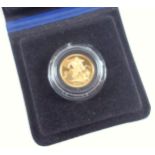 Elizabeth II gold Proof sovereign, 1979, unc., in capsule, cased
