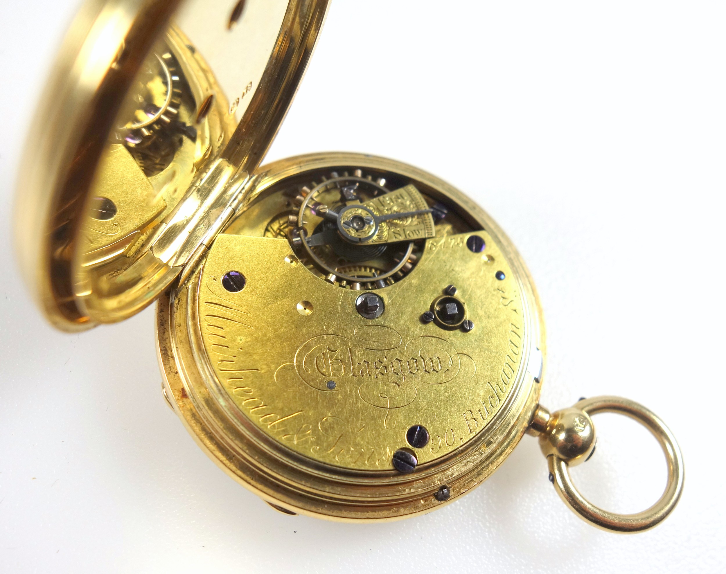 Victorian 18ct gold pocket watch with a circular white enamelled dial, black Roman numerals, - Image 4 of 5