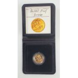 Elizabeth II gold Proof sovereign, 1982, unc., with C of A, in capsule, cased and boxed