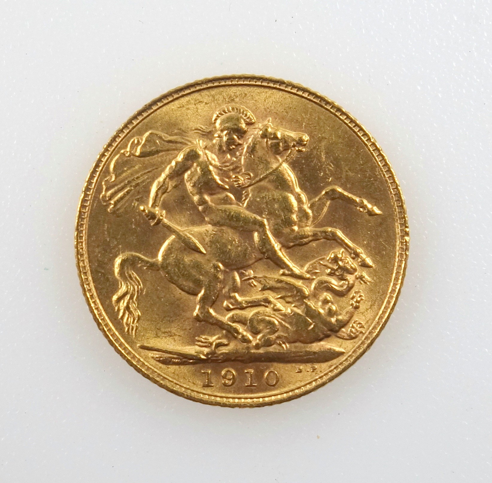 Edward VII gold sovereign, 1910, n ef, (edge defects and surface marks) - Bild 2 aus 2