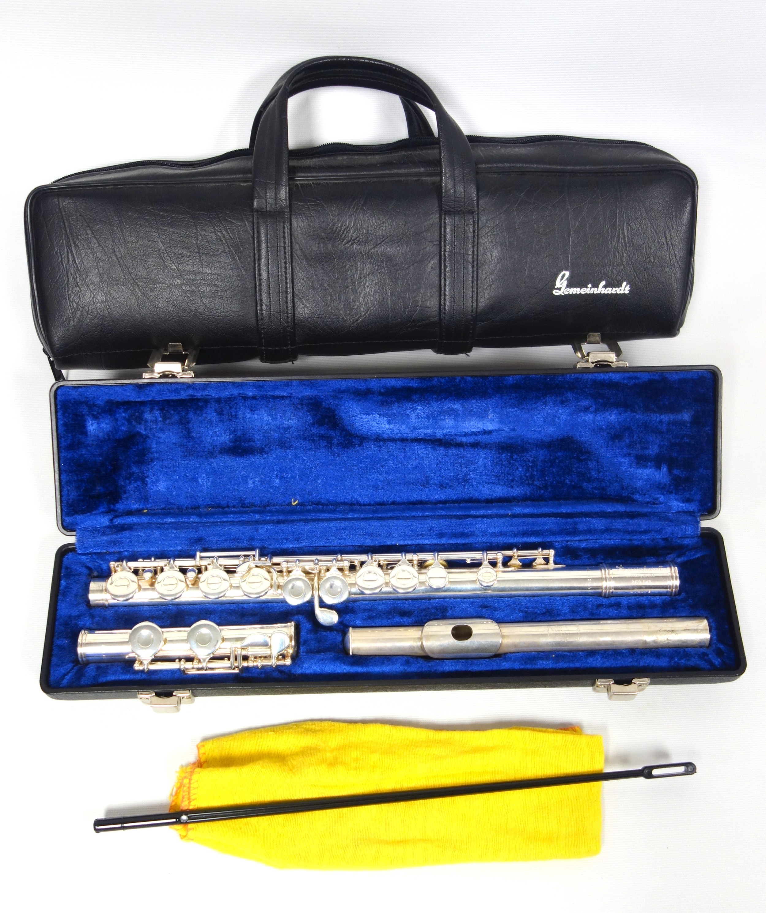 Gemeinhardt (ELKHART, IN. USA), 'Solid Silver' flute, 2ES S/E, 413073, cased, together with a