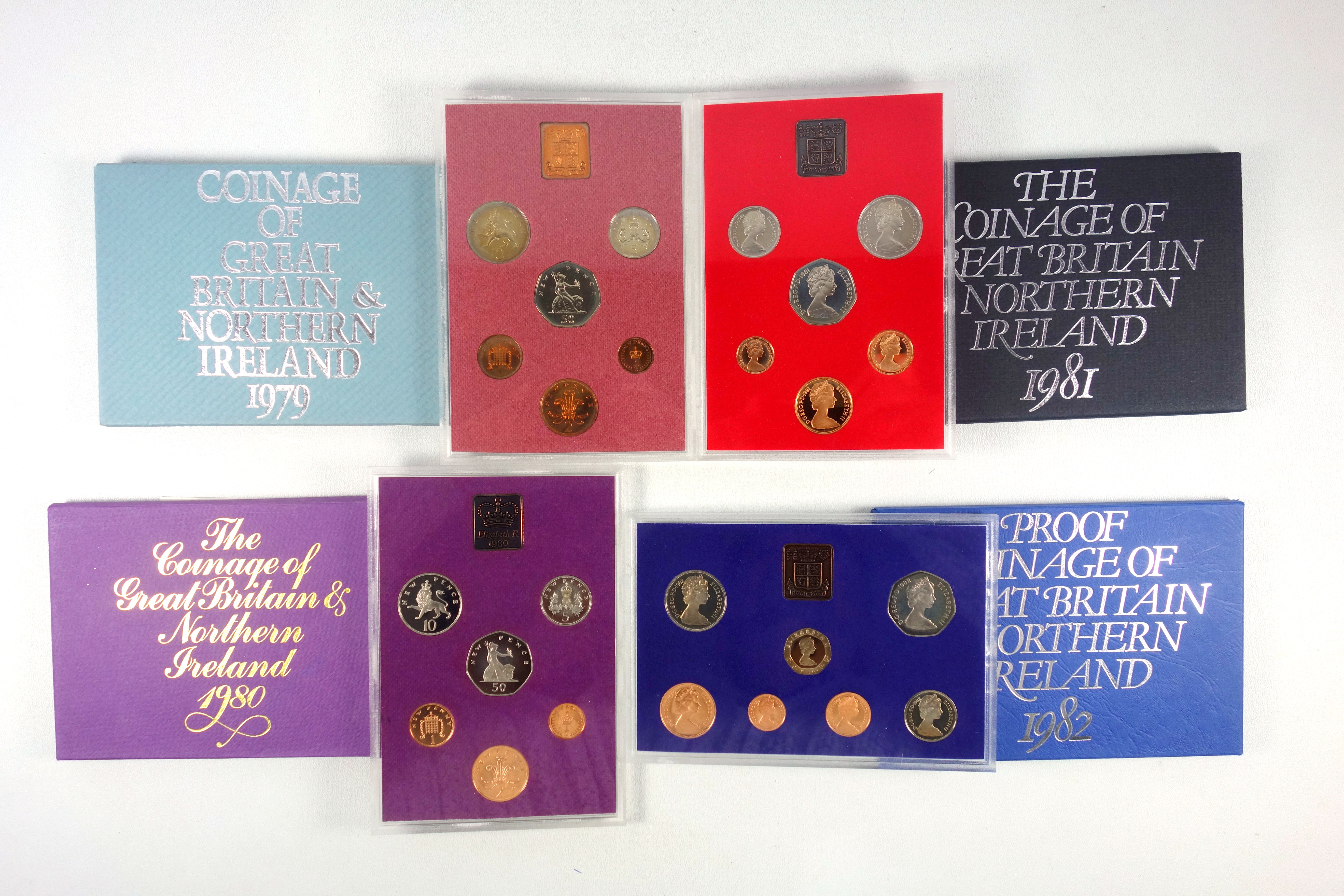 Elizabeth II Proof set of coins 1970-1982, in card covers (13) - Image 3 of 3