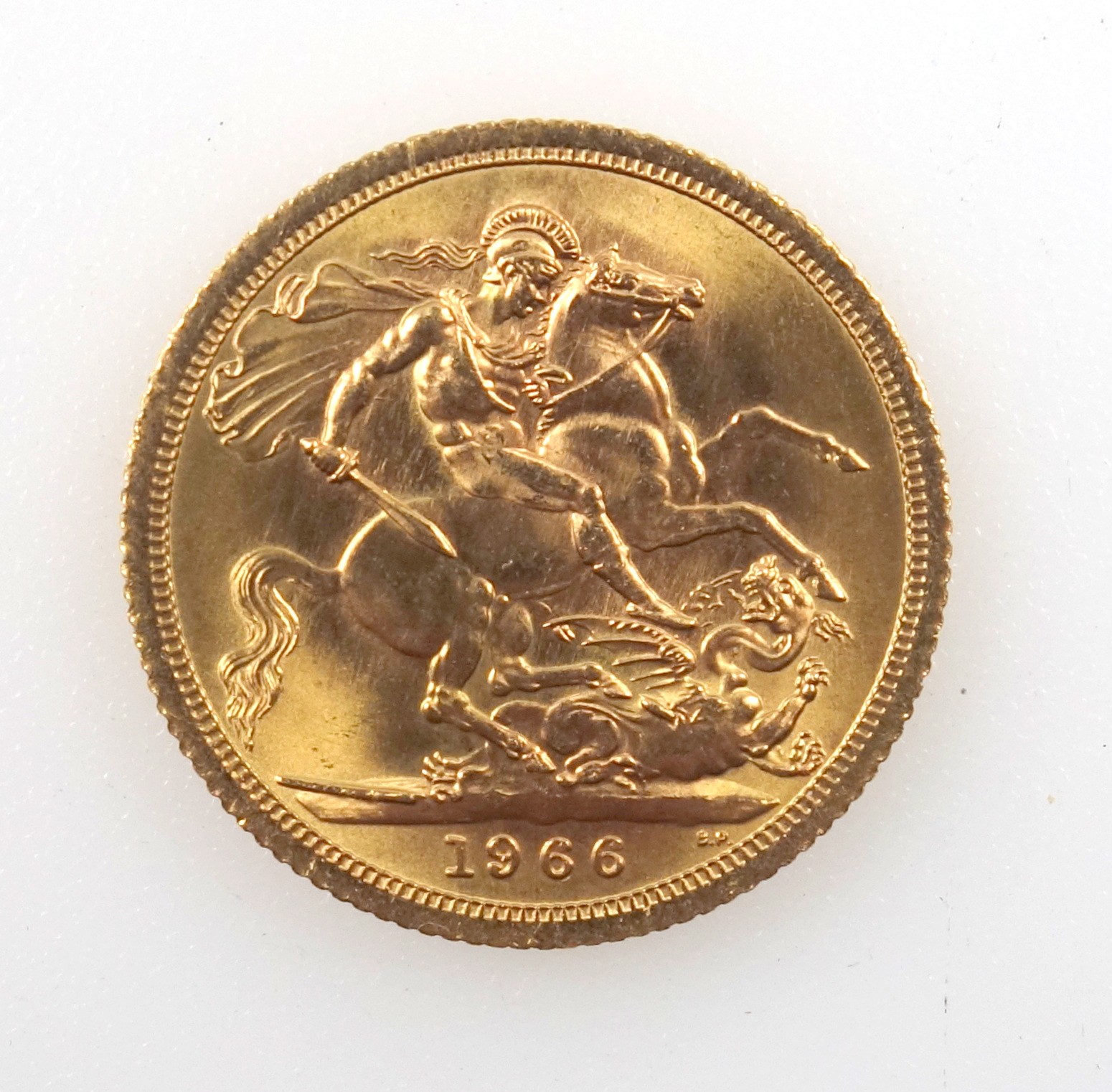 Elizabeth II gold sovereign, 1966, an unc., (slight ek's) - Image 2 of 2