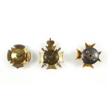 Russian Imperial gilt metal military badges (possibly reproductions)