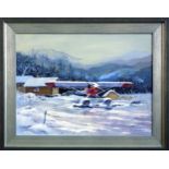 Brian Woodhead (XX) 'S'no flying today - Piper Super Pup Float Plane', oil on canvas board,