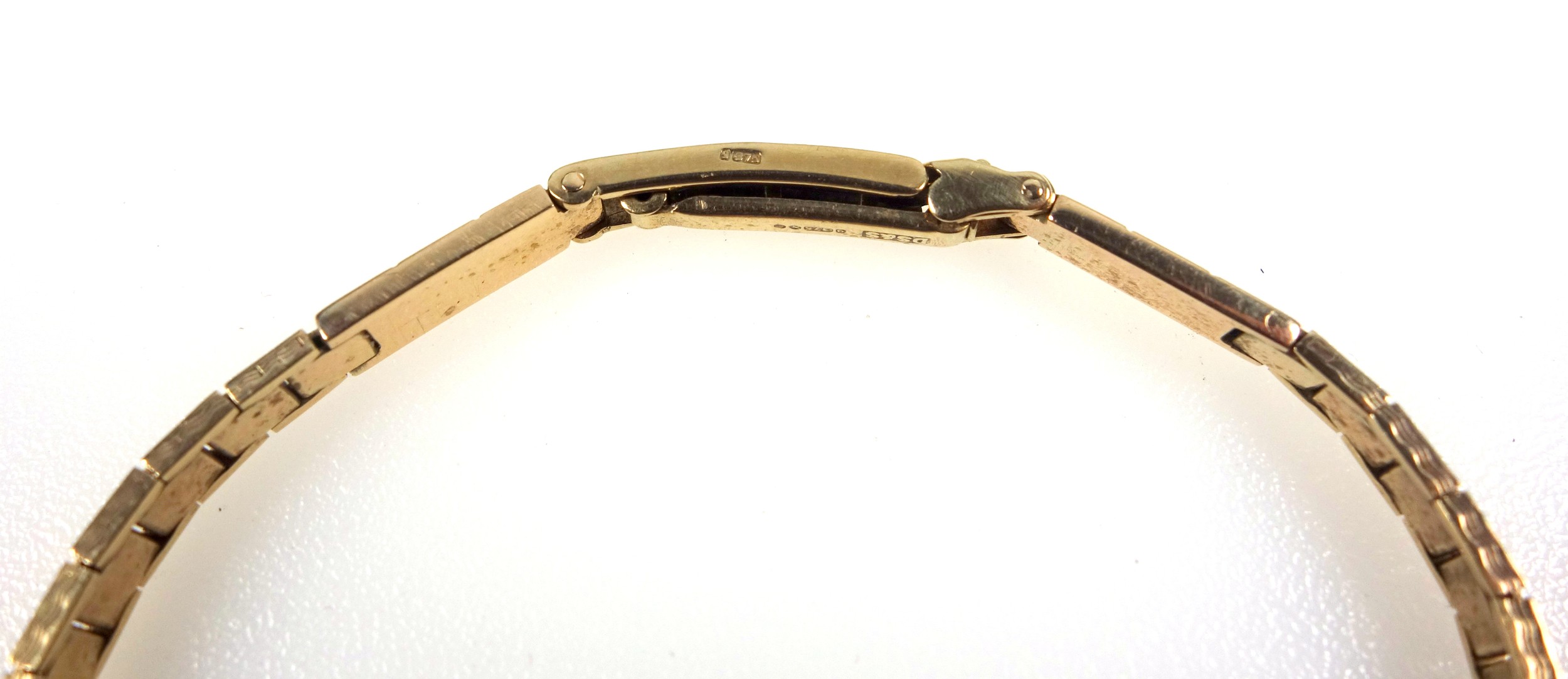 Certina ladies 9ct gold bracelet watch with a circular white dial with baton markers enclosing a - Image 3 of 3