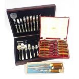 Canteen of Butler's silver plated cutlery for 8 place settings with 3 tablespoons of 67 pieces,