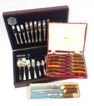 Canteen of Butler's silver plated cutlery for 8 place settings with 3 tablespoons of 67 pieces,