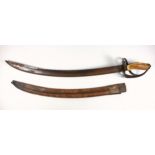 George III Thomas Gill, Birmingham, sabre with a wide double fullered curved blade, L.60.8 cm,