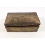George VI Silver cigarette box with 2 compartments, Birmingham, 1938, 5.8 x 16 x 9cm overall