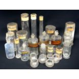 Collection of 9 Victorian and later labelled apothecary jars, including one for snake venom bites,