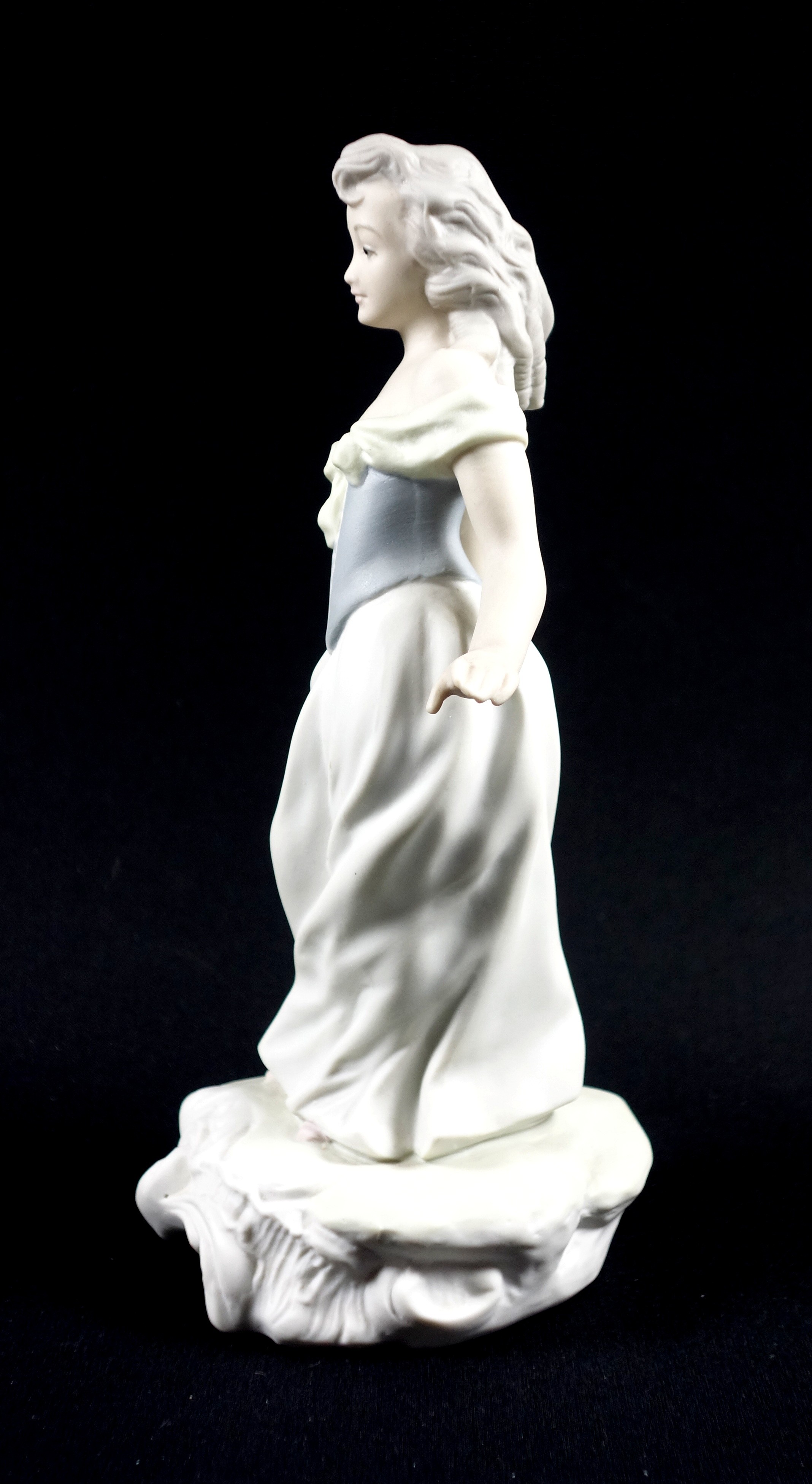Lladro prototype bisque porcelain figure of a young woman, "The Prom", wearing a blue laced corset - Image 2 of 5
