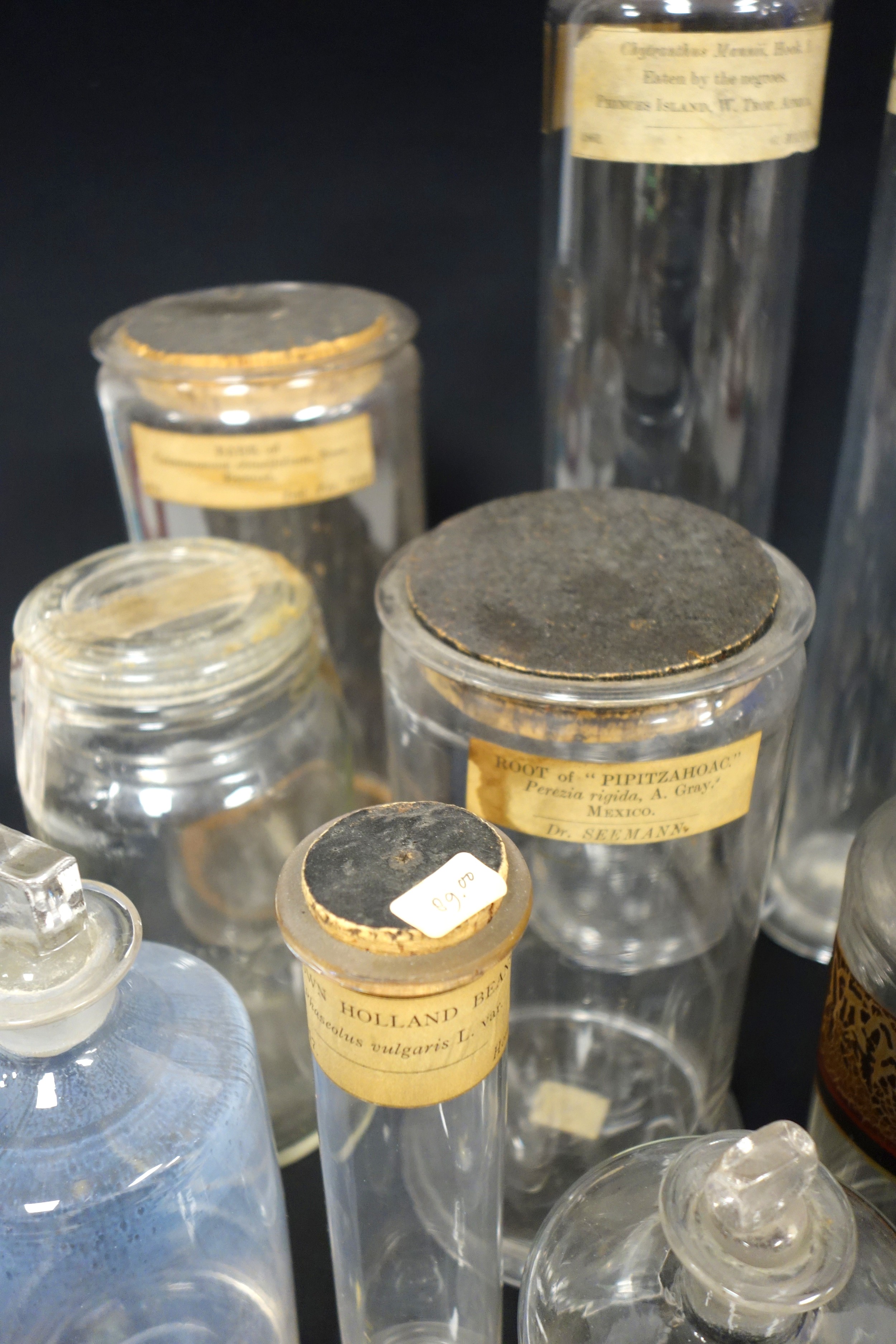 Collection of 9 Victorian and later labelled apothecary jars, including one for snake venom bites, - Image 6 of 6