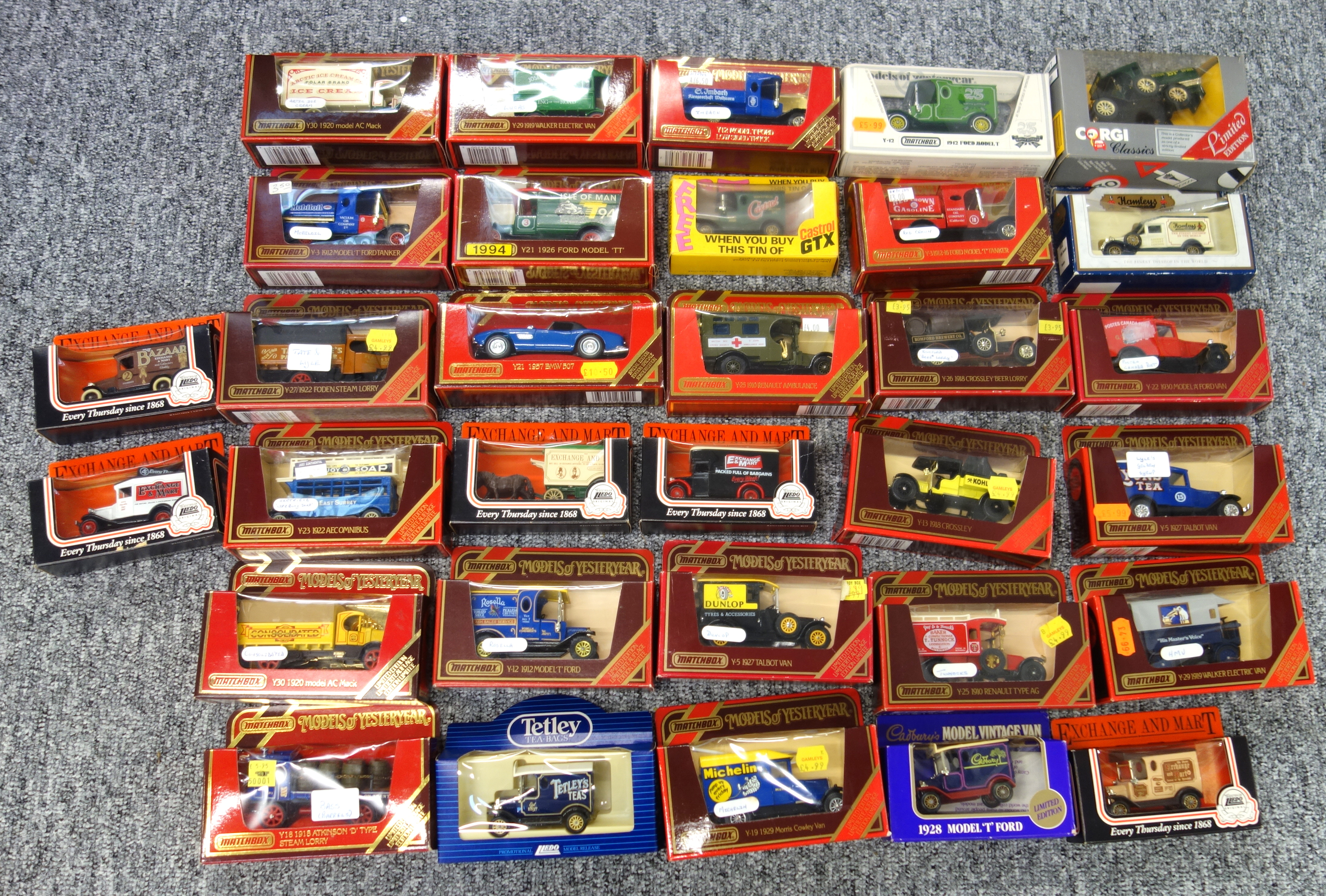 Collection of 46 limited edition and promotional Matchbox 'Models of Yesteryear', Lledo and corgi