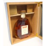 Bottle of Hine Rare Champagne VSOP Cognac, 70cl, 40% vol., with a hygrometer and humidifier in a