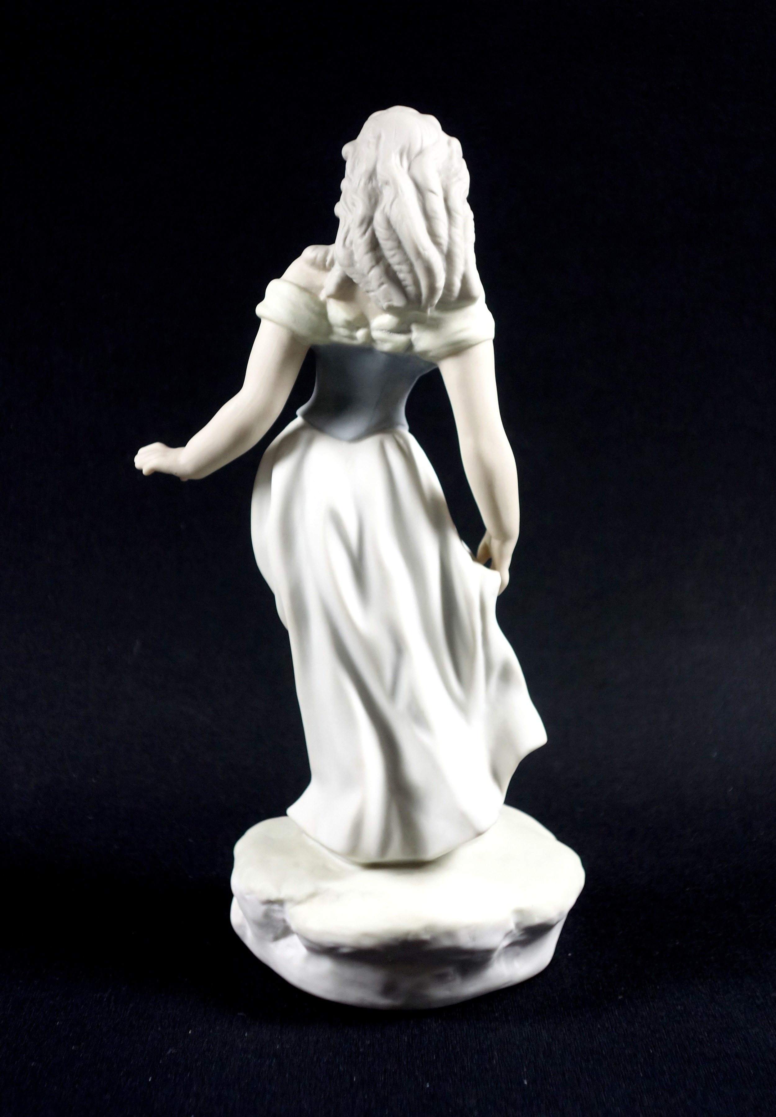 Lladro prototype bisque porcelain figure of a young woman, "The Prom", wearing a blue laced corset - Image 3 of 5