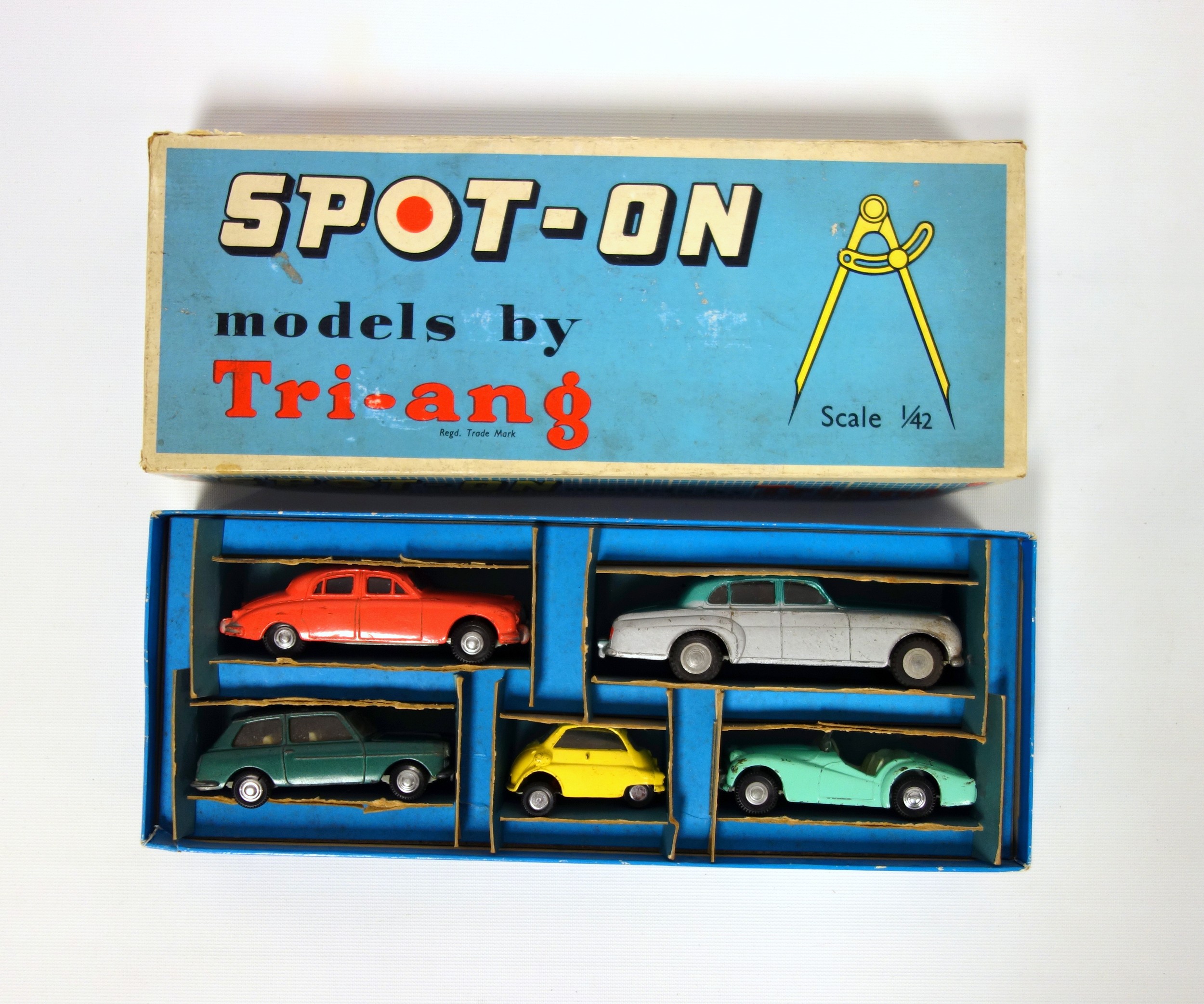 Boxed Spot-On models by Triang, 'A' Presentation Set complete with all 5 x diecast models to include