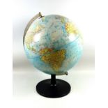 Danish Scan-Globe terrestrial globe, with metal support, on a plastic stand, D.30.5cm